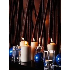 Kerzenhalter^German Crystal 3 Stück Teelicht Kerzenhalter Kerzenständer 11 cm Bleikristall Glas zweiseitig nutzbar