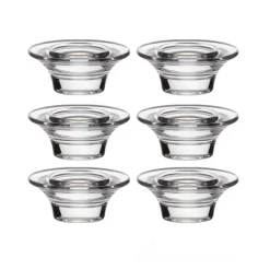 Kerzenhalter^Cristalica 6 Teelichthalter aus Bleikristall 4,5cm