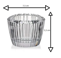 Geburtstag|Einweihung^German Crystal 3 Votiv Atlas Kerzenhalter (7,5cm)