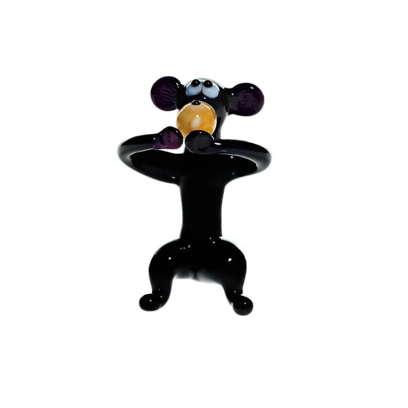 Kinder|Geburtstag^Art Glass Affe Mund Mini Plus 4-5cm Glas Tiere Figuren Sammeln Vitrine Miniatur Zoo