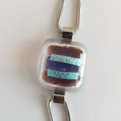 Armband|Fusing Glasschmuck^Cristalica Armband mit Glasstein Lila Blau Fusing