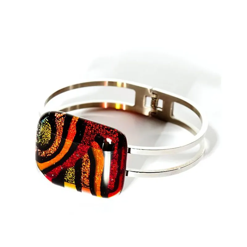 Armband|Fusing Glasschmuck^Art Glass Armreif Fusing (6,1X4,7cm)