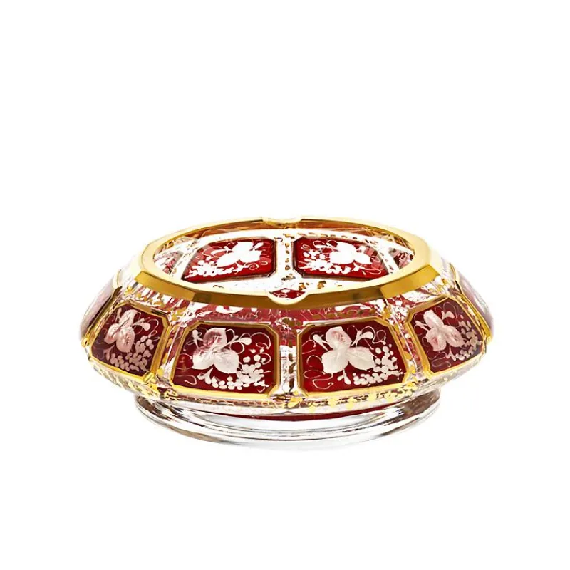 Aschenbecher^Cristalica Kingdom Aschenbecher getäfelt "Ruby Grape" (16cm)