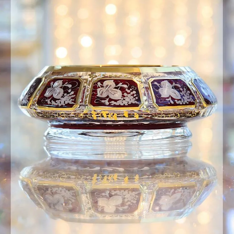 Aschenbecher^Cristalica Kingdom Aschenbecher getäfelt "Ruby Grape" (16cm)