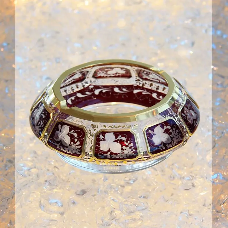 Aschenbecher^Cristalica Kingdom Aschenbecher getäfelt "Ruby Grape" (16cm)