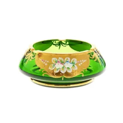 Männer|Aschenbecher^Art Glass Aschenbecher Green Queen 18 cm, Grün/Gold, aus Glas