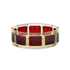 Männer|Aschenbecher^Art Glass Ascher Red Queen 240 ml, Rot/Gold, aus Glas