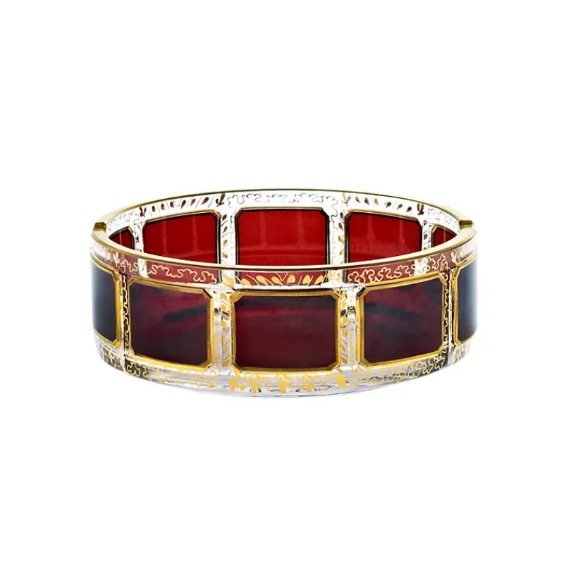 Männer|Aschenbecher^Art Glass Ascher Red Queen 240 ml, Rot/Gold, aus Glas