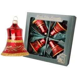 Weihnachten|Weihnachten^Glaswaren sonstige Baumkugel Glocke rot 7 cm 1 Stück
