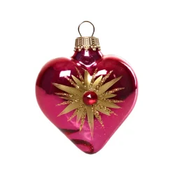Valentienstag|Weihnachten^Cristalica Baumkugel Herz 6cm, pink oder rot gemischt 1 Stück