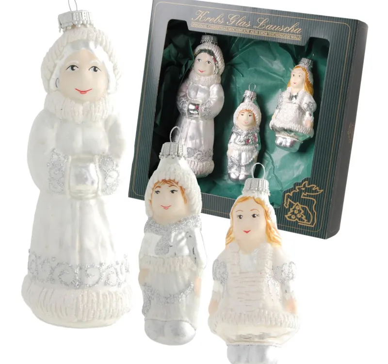 Weihnachten|Weihnachten^Glaswaren sonstige Baumkugel Märchen Die Schneekönigen 3-tlg