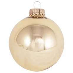 Weihnachten|Weihnachten^Cristalica Baumkugel uni gold 5cm 1 Stück