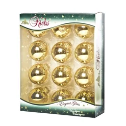 Weihnachten|Weihnachten^Cristalica Baumkugel uni gold 5cm 1 Stück