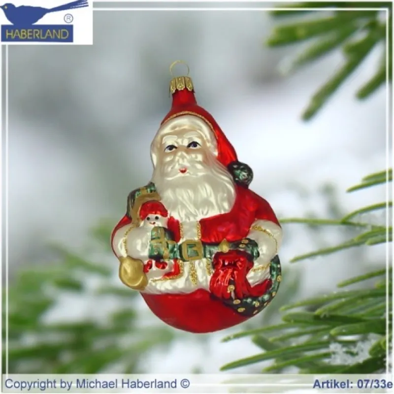 Weihnachten|Weihnachten^Cristalica GmbH Baumkugel Weihnachtsmann 11cm