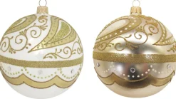 Weihnachten|Weihnachten^Cristalica Baumschmuck mit Gold Dekoration 10 cm