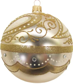 Weihnachten|Weihnachten^Cristalica Baumschmuck mit Gold Dekoration 10 cm