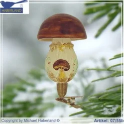 Weihnachten|Weihnachten^Cristalica GmbH Baumschmuck Steinpilz 10cm