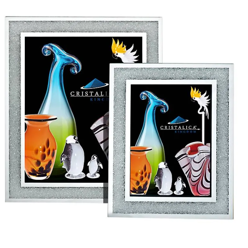 Hochzeit|Hochzeit^Cristalica Bilderrahmen Crystal Diamonds Format 18x13cm Fotorahmen Portrait Kristallglas