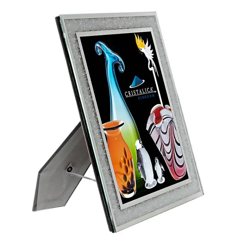 Hochzeit|Hochzeit^Cristalica Bilderrahmen Crystal Diamonds Format 25x20cm Fotorahmen Portrait Kristallglas