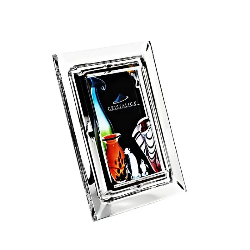 Pokal & Glasblock^Cristalica Bilderrahmen Helen Galerie Format 9x13cm Fotorahmen Portrait Bleikristallglas