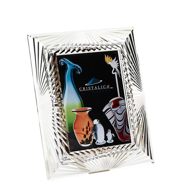 Pokal & Glasblock^Cristalica Bilderrahmen Kathleen Galerie Format 13x18cm Foto Portrait klar Bleikristallglas