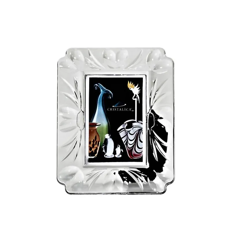 Valentienstag|Fotogeschenk^Cristalica Bilderrahmen Love Galerie Format 5x7cm Fotorahmen Portrait klar Bleikristallglas