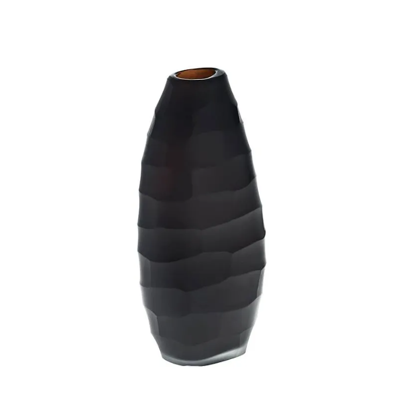 Geburtstag|Vasen^Art Glass Blütenvase Mini Blumen Tischvase Dekoration Moonlight Höhe 18cm braun Handmade