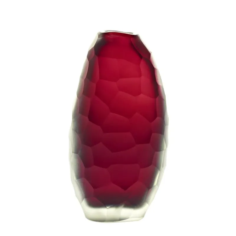 Valentienstag|Vasen^Art Glass Blütenvase Mini Blumen Tischvase Dekoration Moonlight Höhe 18cm violett Handmade