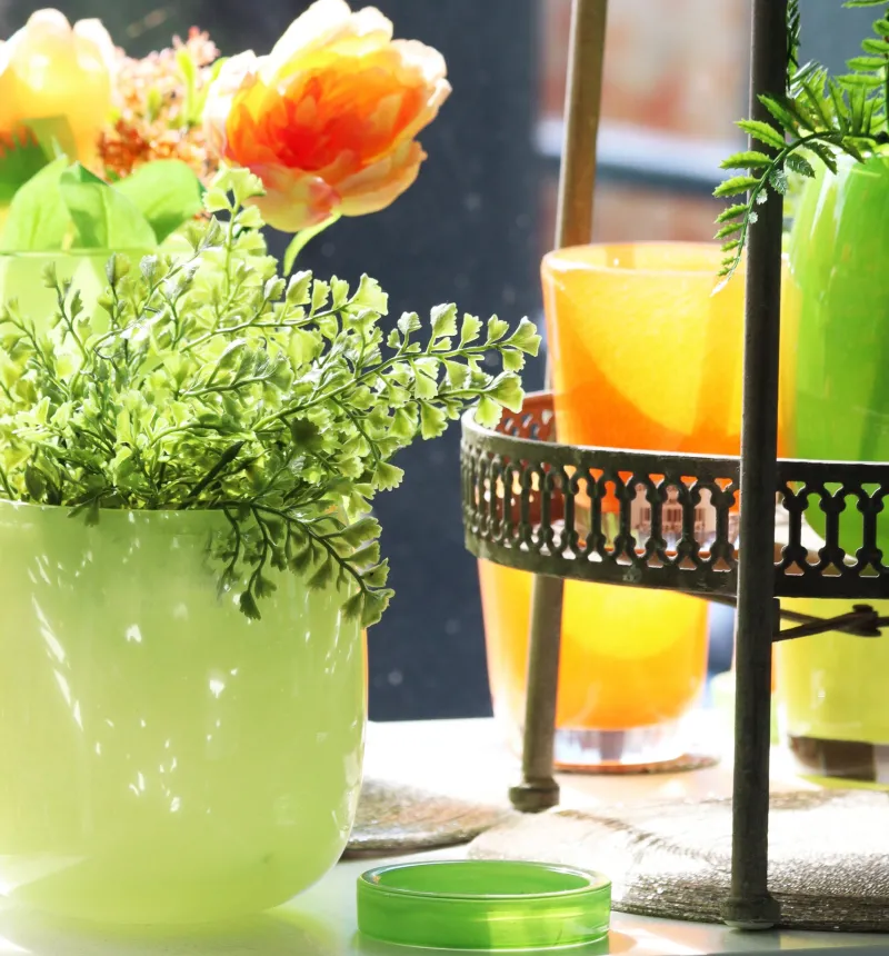 Geburtstag|Hochzeit^Cristalica Blumentopf Glaspot Sommer 16cm