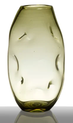 Geburtstag|Einweihung^Glaswaren sonstige Blumenvase Glas freigeformt Dekovase Rocky Grün H 31 cm