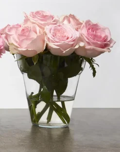 Frauen|Vasen^Glaswaren sonstige Blumenvase Glas Tischdekoration H 14 cm