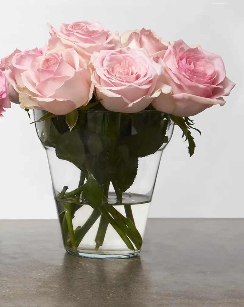 Frauen|Vasen^Glaswaren sonstige Blumenvase Glas Tischdekoration H 14 cm