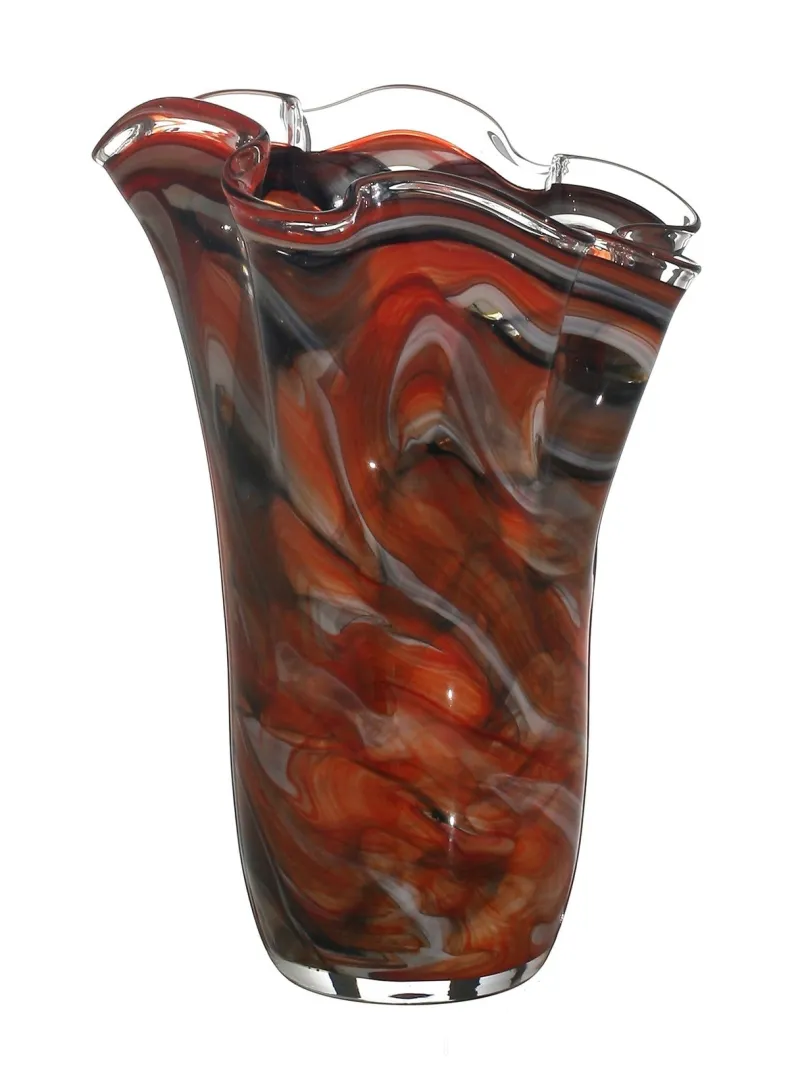 Valentienstag|Vasen^Cristalica Blumenvase grau-rot Jozy Art Queen 35cm