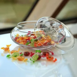 Frauen|Einweihung^Cristalica Kingdom Bonboniere Candy Famous 22cm Keksdose Gefäß mit Deckel Vorratsdose Klarglas