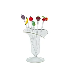 Bowleset & Zubehör^Art Glass Bowlespießvase 