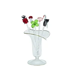 Bowleset & Zubehör^Art Glass Bowlespießvase 