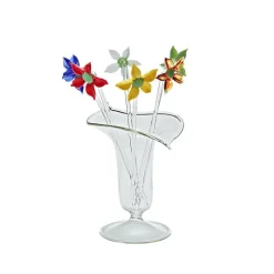 Bowleset & Zubehör^Art Glass Bowlespießvase 