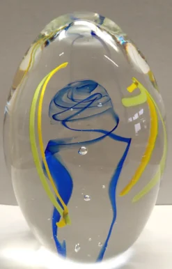 Arbeitszimmer^Art Glass Briefbeschwerer Ei 