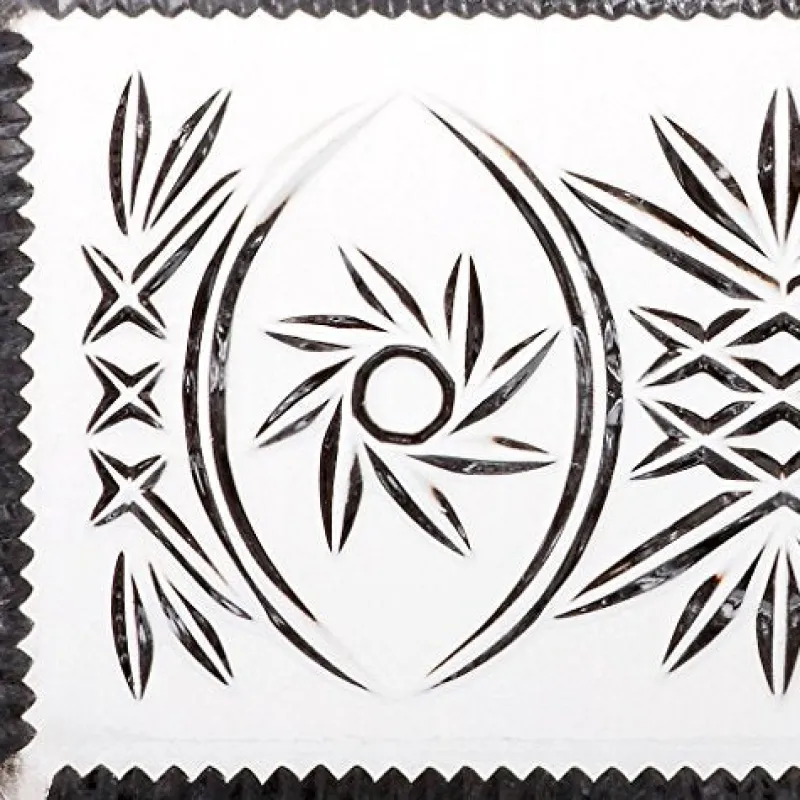 Butterdosen^Cristalica Butterplatte aus Bleikristall 2er Set 10x18cm