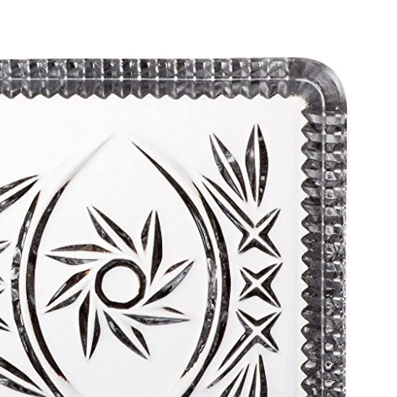 Butterdosen^Cristalica Butterplatte aus Bleikristall 2er Set 10x18cm