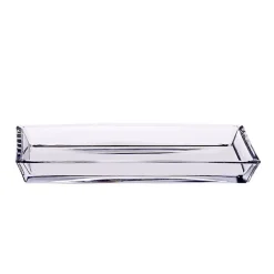 Butterdosen^Cristalica Butterplatte Loft 19x10cm Servierplatte Buffet Teller Kristallglas klar eckig