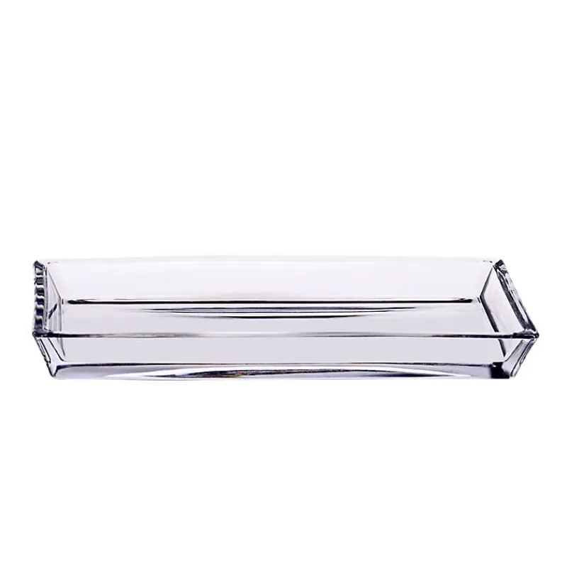 Butterdosen^Cristalica Butterplatte Loft 19x10cm Servierplatte Buffet Teller Kristallglas klar eckig