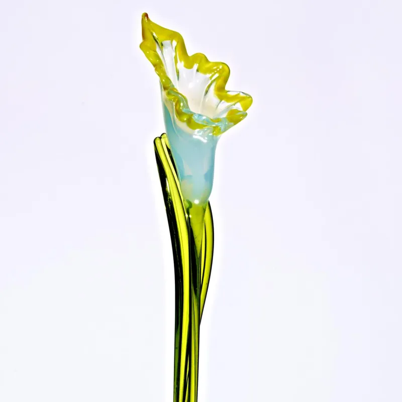 Blumen^Art Glass Calla Blumen 15-17cm Glas Blüten Figur Kunstblumen Dekoration Geschenk