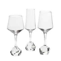 Sektgläser^Fan Unikate Champagnerglas Basic Diamonds 200ml, Transparent, aus Bleikristall