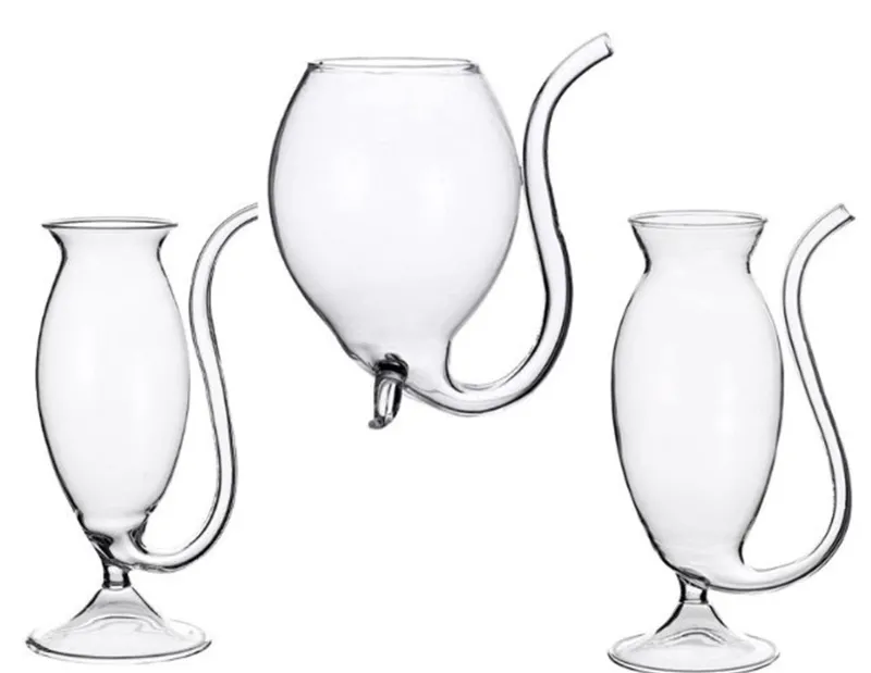 Cocktailgläser^Cristalica Cocktail Glas mit Strohalm Transparent