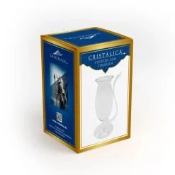 Cocktailgläser^Cristalica Cocktail Glas mit Strohalm Transparent