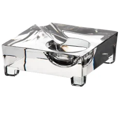 Männer|Aschenbecher^German Crystal Design Aschenbecher Ascher Glas Bleikristall quadratisch 11 x 11 cm Füße Zigarre Zigarette Tabak Tabakspfeiffe Raucher Raucherecke Casablanca