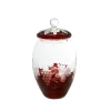 Dosen^Art Glass Dose mit Deckel Red Queen 24 cm, Weinrot, aus Glas