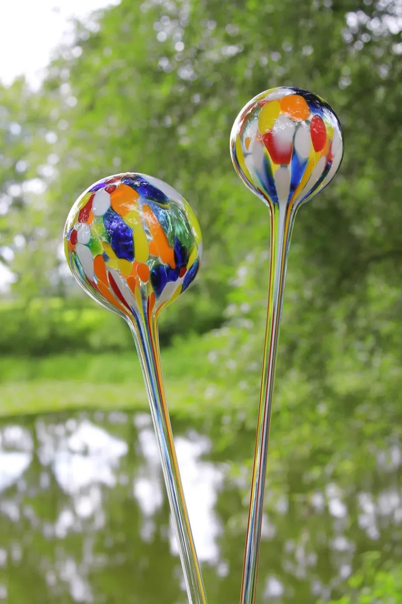 Sonstiges^Art Glass Durstkugel "Gartenflair 1" (9,5cm)