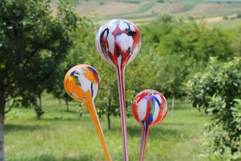 Sonstiges^Art Glass Durstkugel "Gartenflair 1" (9,5cm)